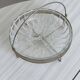 Glass and silver metal dish