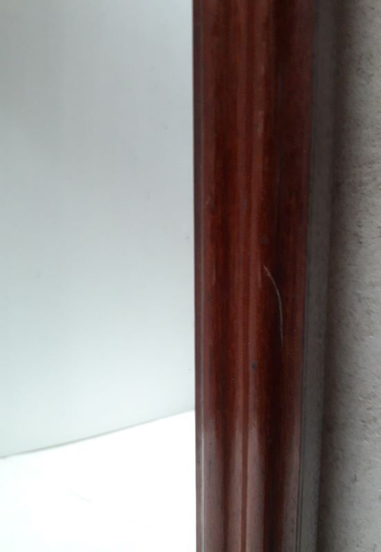 Louis Philippe mirror, mahogany, gendarme hat