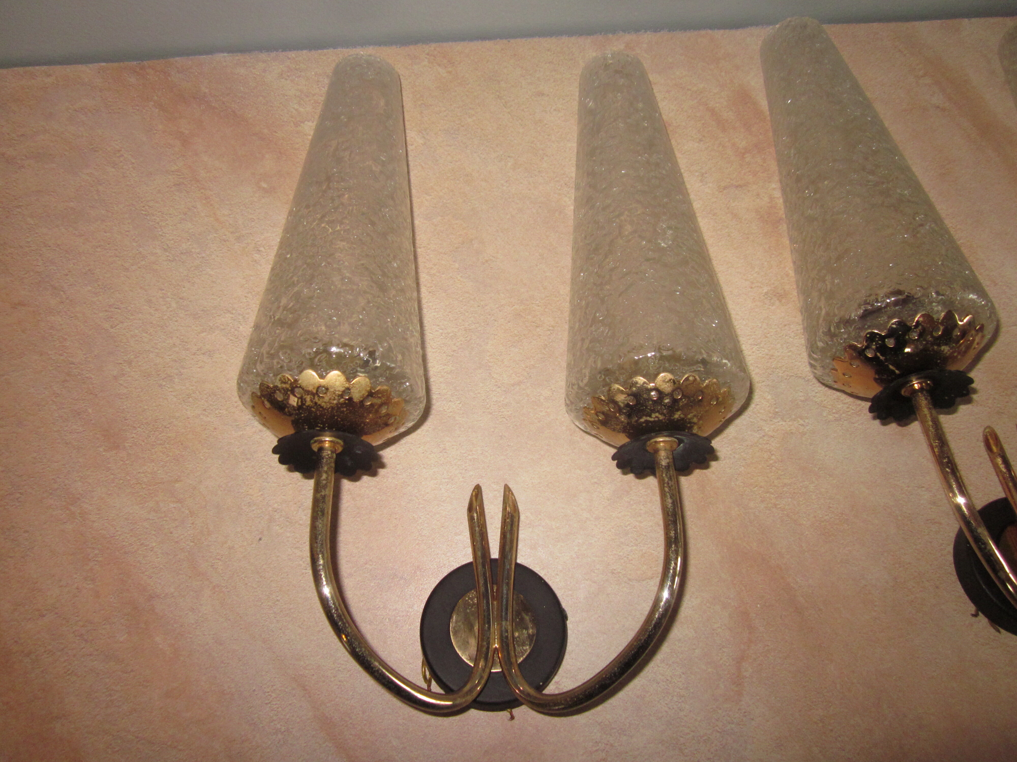 pair of wall lamps arlus of the years 50-60