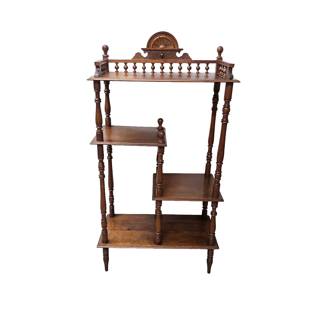 Meubles anciens en noyer à plusieurs niveaux, fin du XIXe siècle