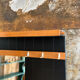 Teak & brass coat rack