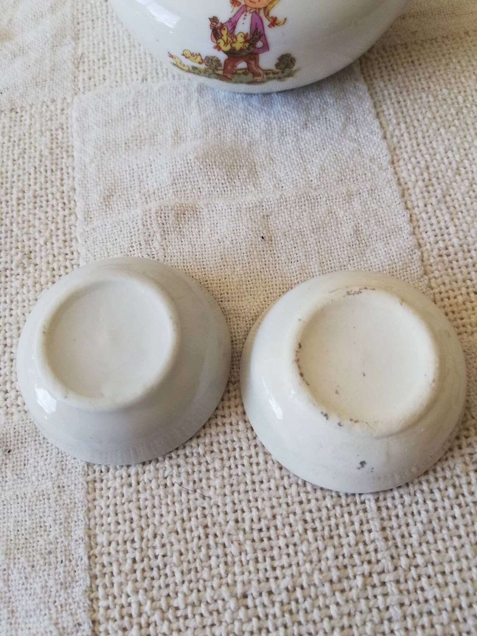 Lot dînette Vintage soupière et deux petites assiettes