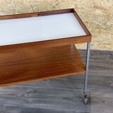 1960s 1970s serving trolley walnut teak Walter Wirz for Wilhelm Renz Design
