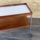 1960s 1970s serving trolley walnut teak Walter Wirz for Wilhelm Renz Design