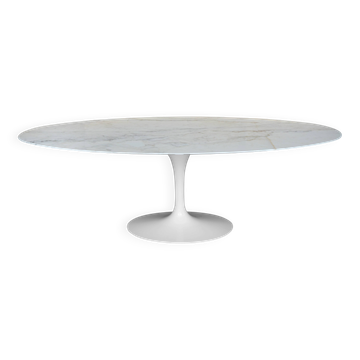 Original oval Knoll Tulip (244x137) Calacatta Gold (Oro) Eero Saarinen