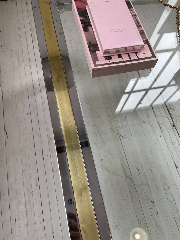 Romeo Rega chrome brass coffee table