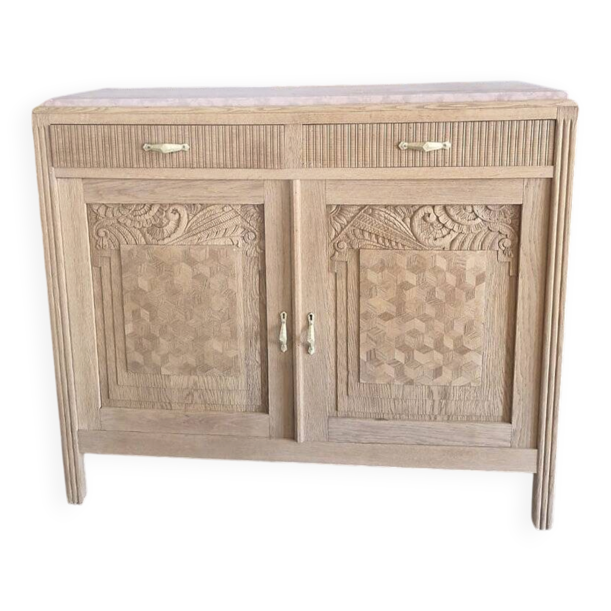 Art Deco buffet in pink marble