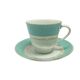 Tasse et soucoupe, moderne du milieu du siècle, porcelaine, Pologne, années 1970