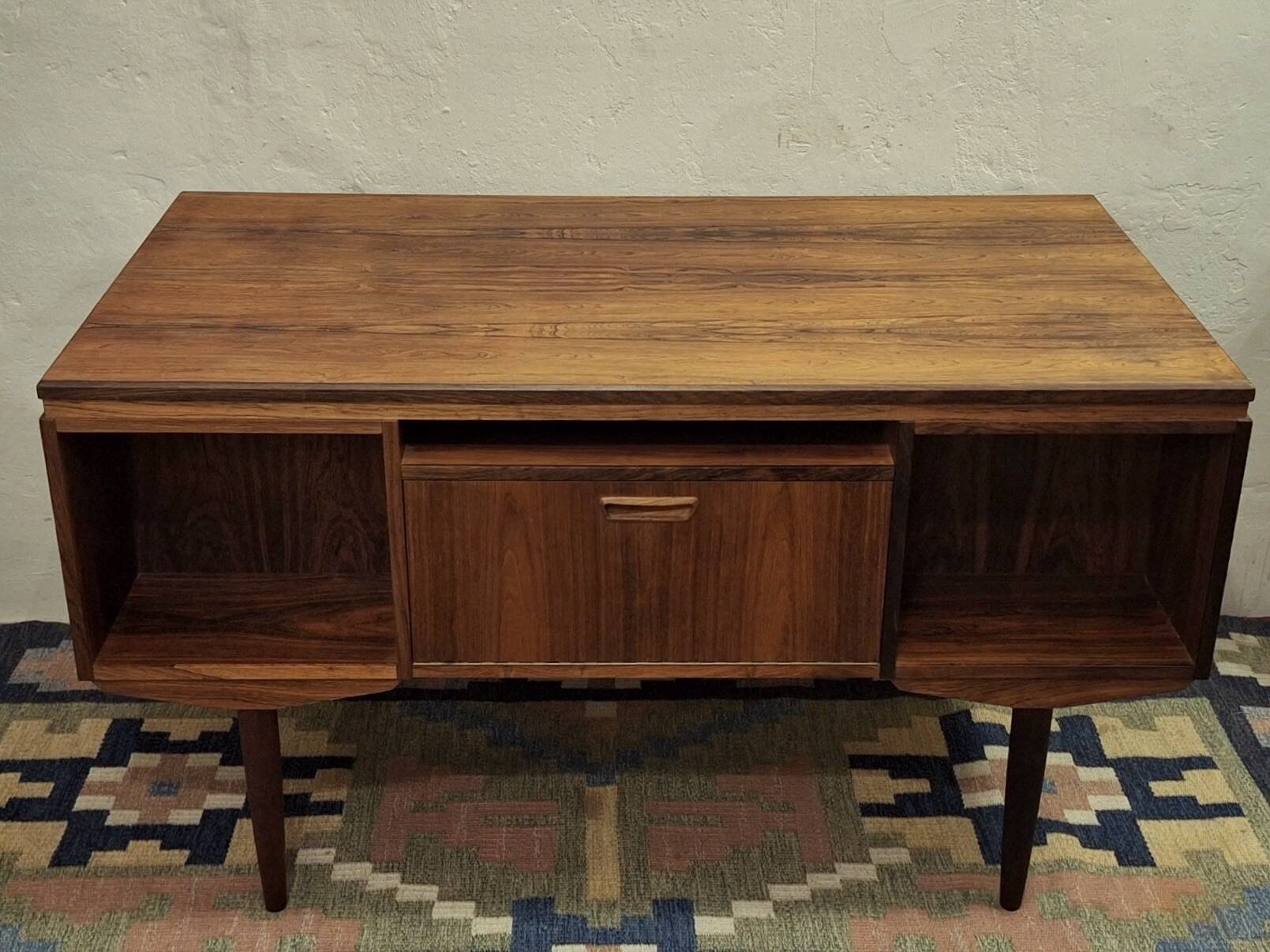 Bureau double face en palissandre des années 1960 par J Svenstrup, Danemark.