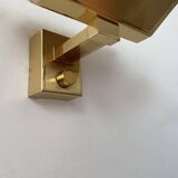 Vintage wall light, solid brass, Italy 1970s