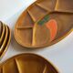 6 assiettes compartimentées vintage