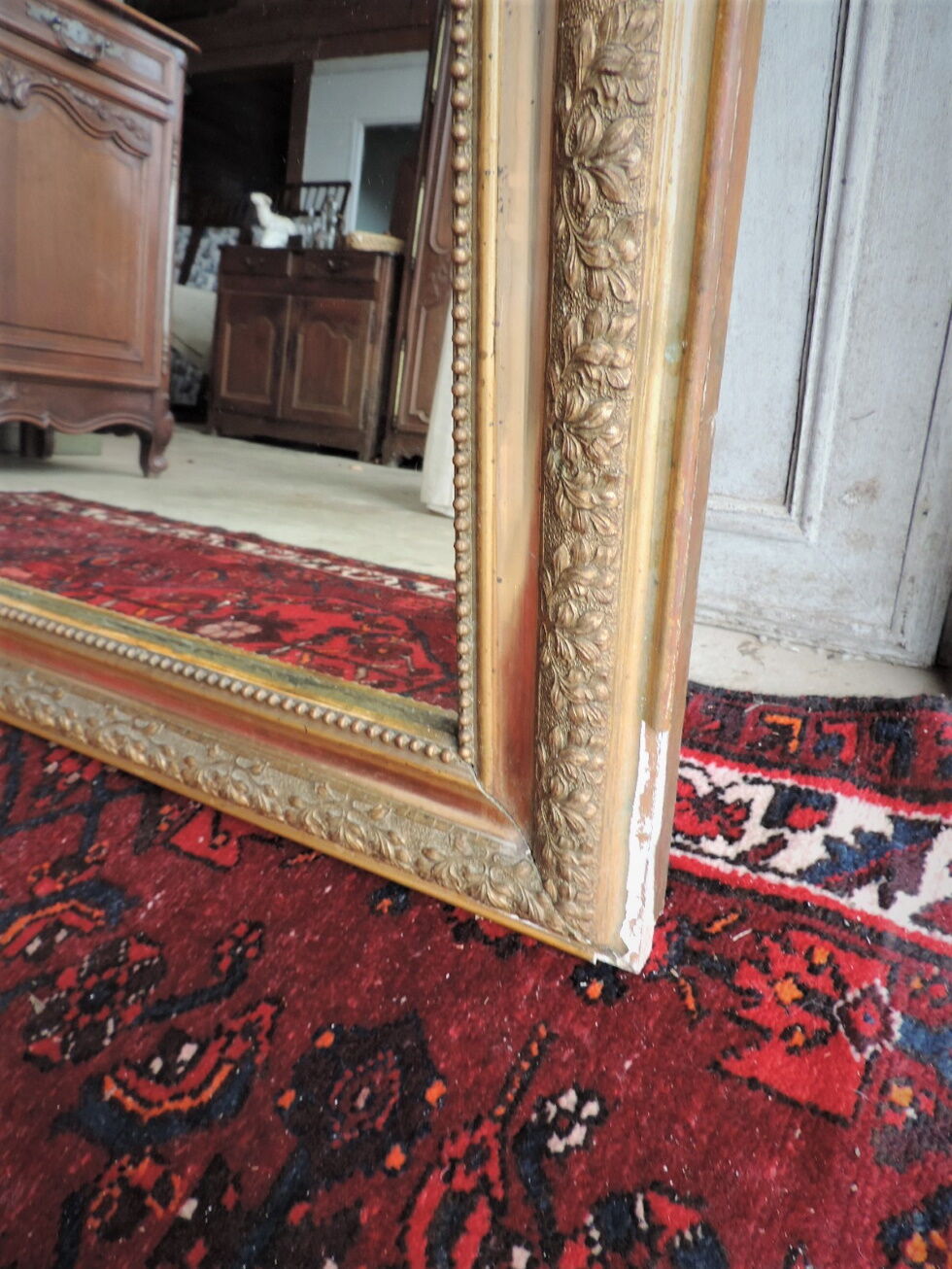 Large golden mirror Louis - Philip Ancient