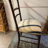 PAIR OF NAPOLEON III CHAIRS EARLY 20TH CENTURY BEECH STRUCTURE BAR BACKREST