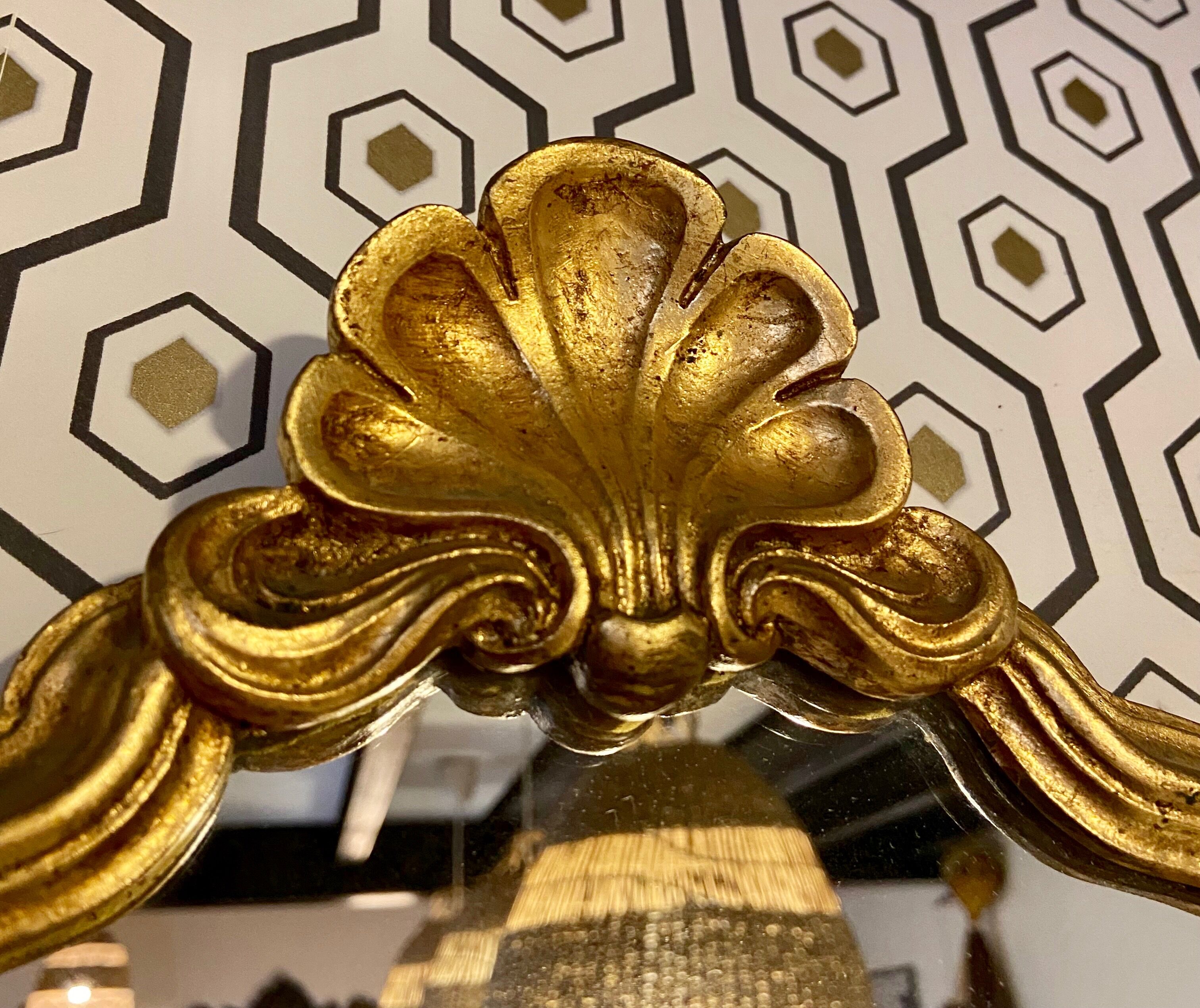 Gilded mirror rocaille louis XV style 30x45cm