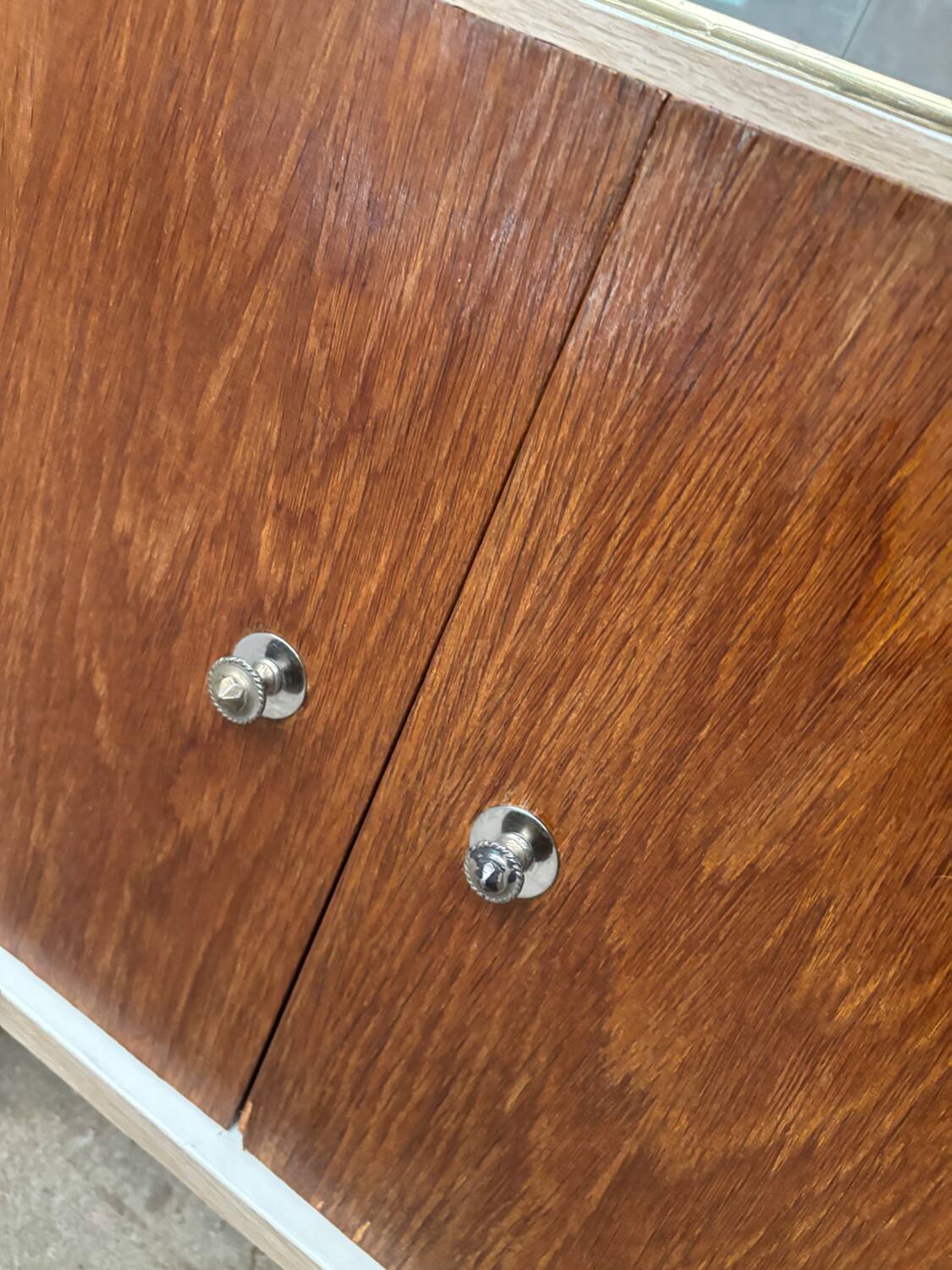 Painted glass bookcase