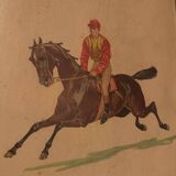 Pair of equestrian engravings