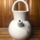 Old pitcher poet laval vintage painted art ceramic #a424