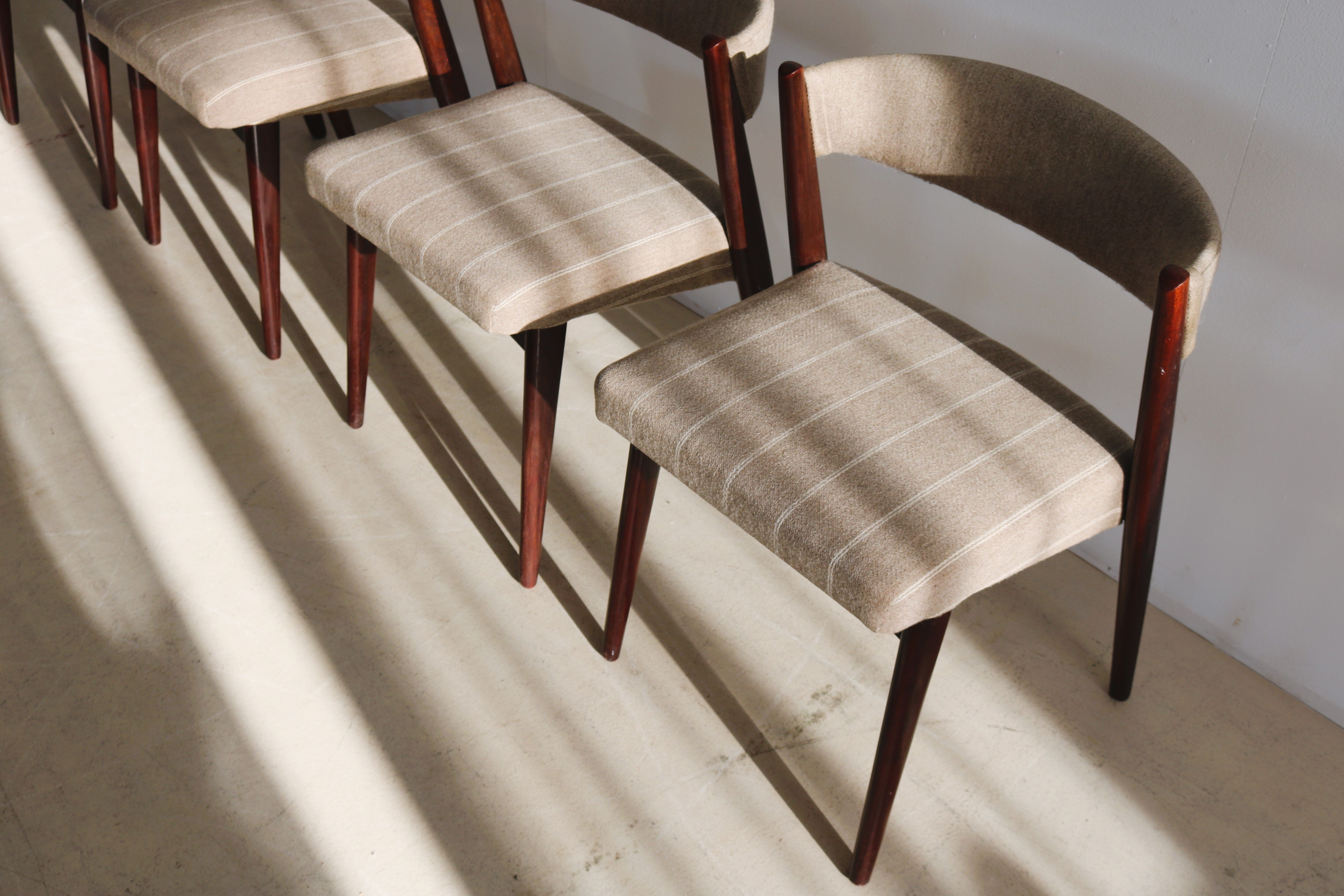 vintage set of 4 danish dining chairs