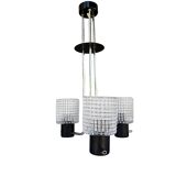 Elektroinstala Jílové pendant lamp, Czechoslovakia, 1970s, embossed glass