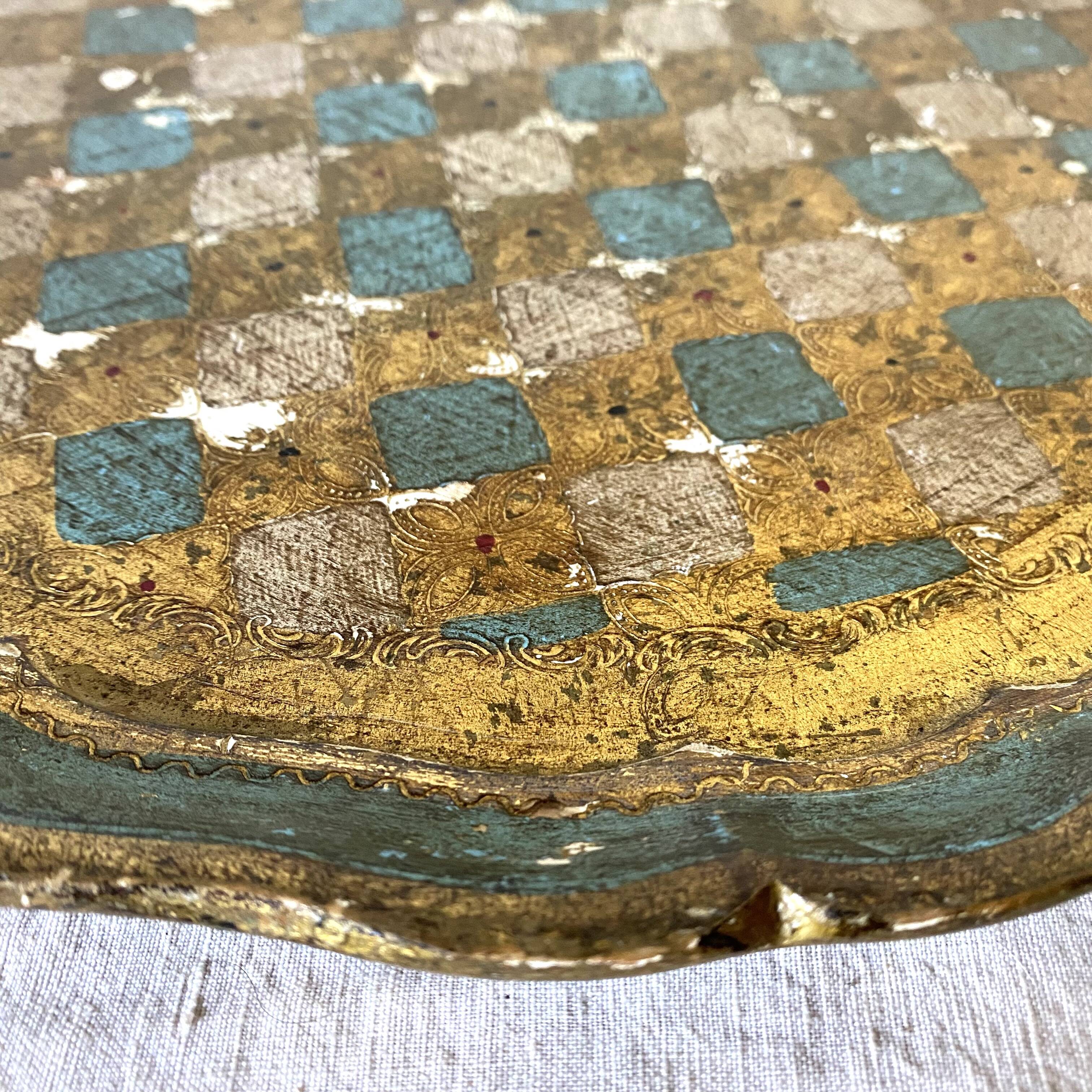 Florentine round tray Italy