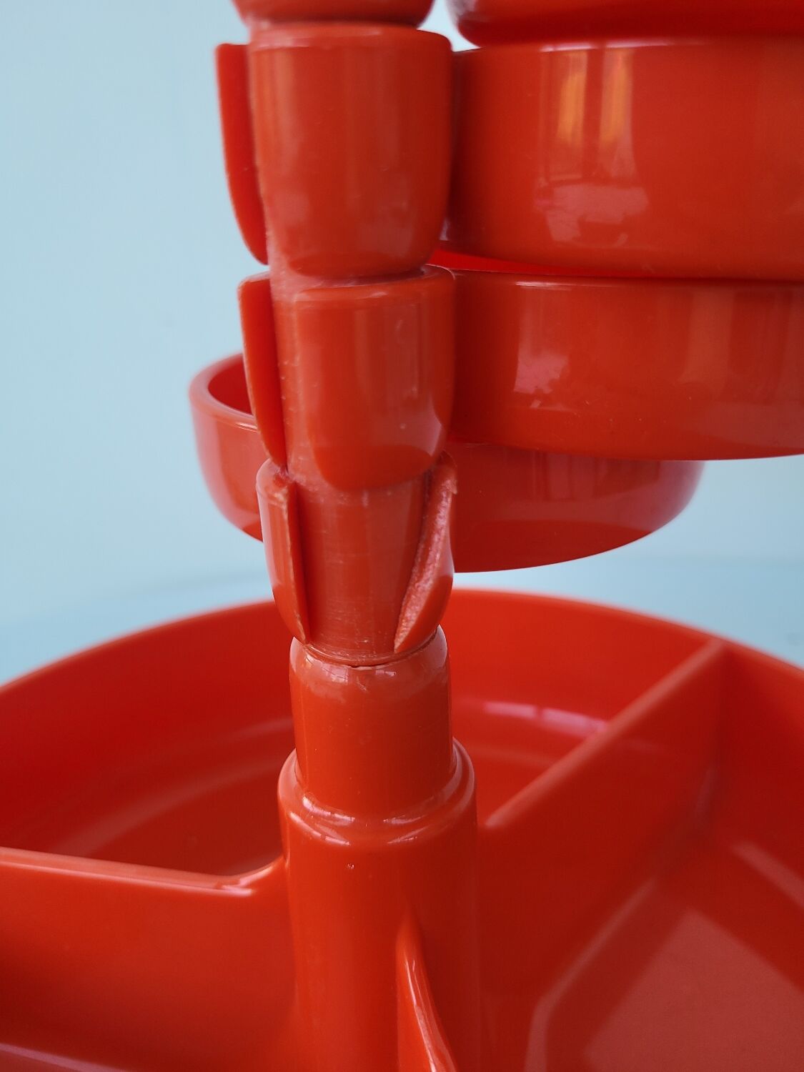 Serviteur en plastique orange vintage 70's Dialene Better Maid  made in England
