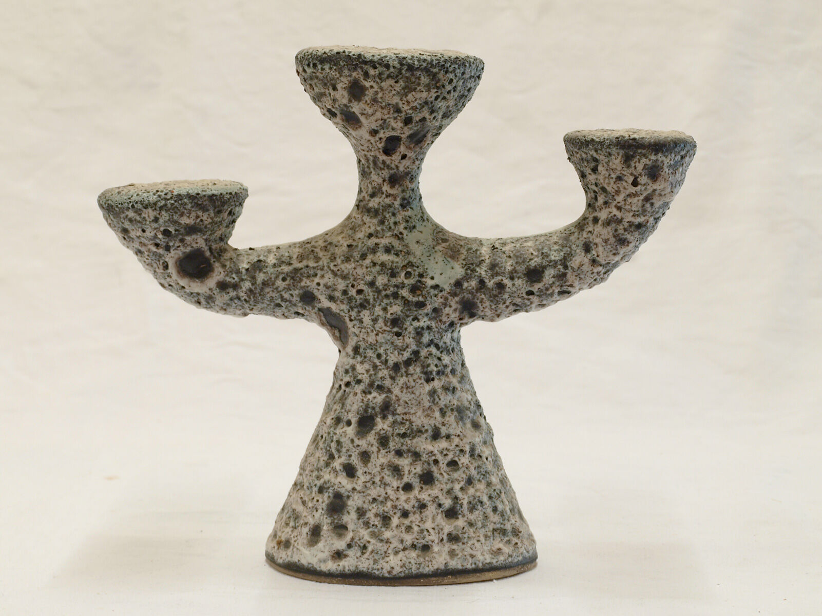 Dieulefit ceramic anthropomorphic candlestick or candlestick