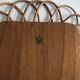 Vintage mirror 1960 sun rattan wicker rectangle - 48 x 38 cm