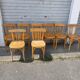 (Lot) 8 Baumann wooden bistro chairs