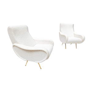 Paire de fauteuils italiens