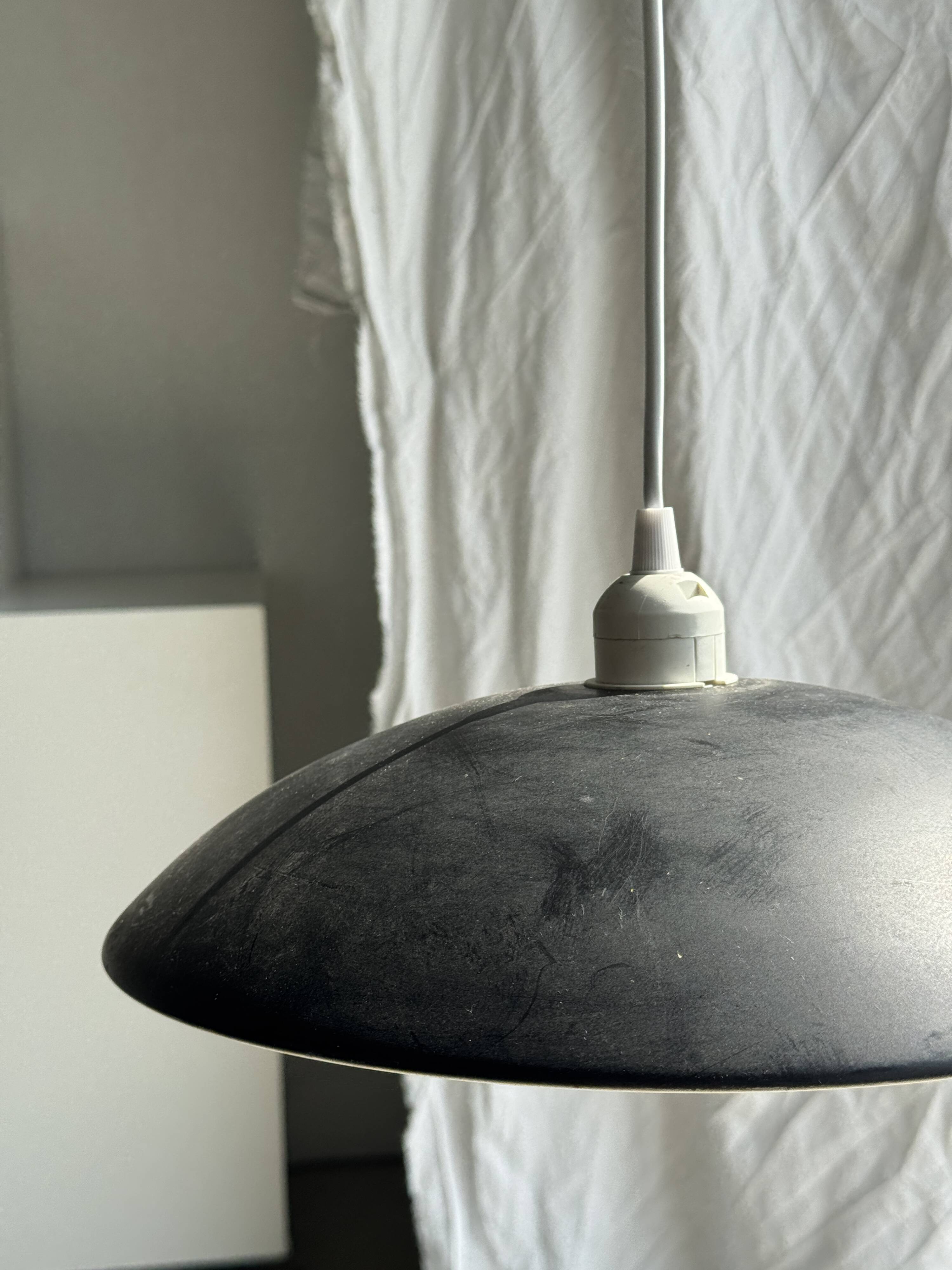 Vintage black pendant light D32