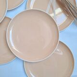 Villeroy & Boch peach-coloured dinner plates