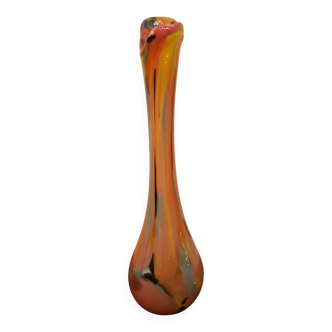 Soliflore en verre soufflé multicolore