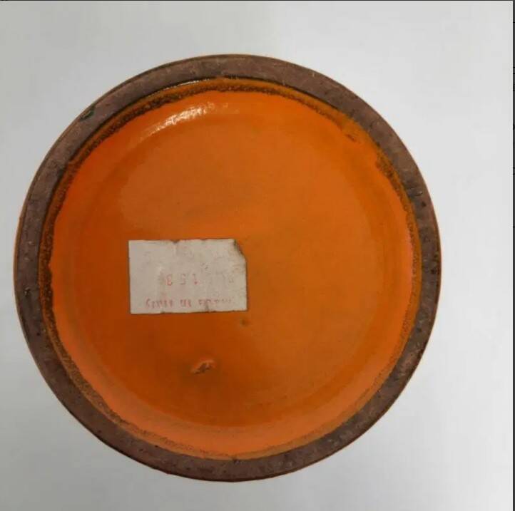 Bitossi vase, Aldo Londi design, Seville decoration, 1960s. Cylindrical vas
