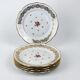 6 vintage porcelain dessert plates