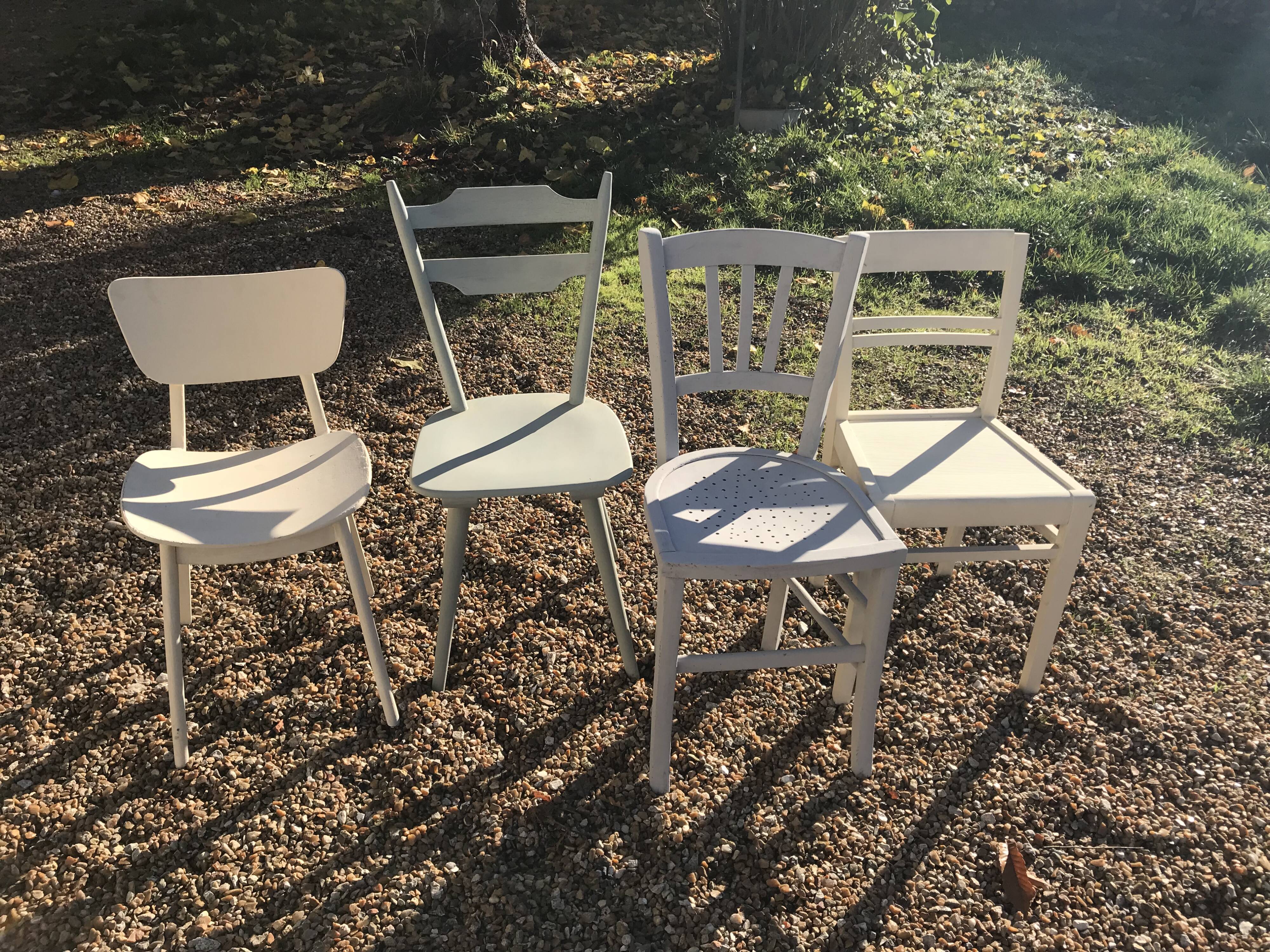 Set of mismatched chairs
