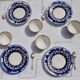 4 assiettes anciennes de Sarreguemines opaques
