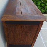 Antique sideboard from the end of the 19th century, 2 doors, 2 drawers, shelf in its patina