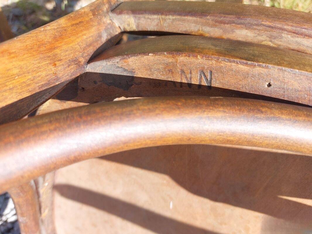 4 Baumann armchairs in bent wood