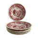 6 hollow plates Villeroy and Boch, red Burgenland model