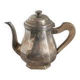 Antique Silver-Plated Metal Teapot Art Deco