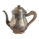 Antique Silver-Plated Metal Teapot Art Deco