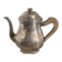 Antique Silver-Plated Metal Teapot Art Deco