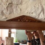 Large Art Deco wooden mirror