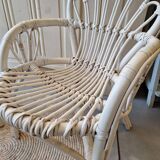 Set of 2 rattan children's chairs