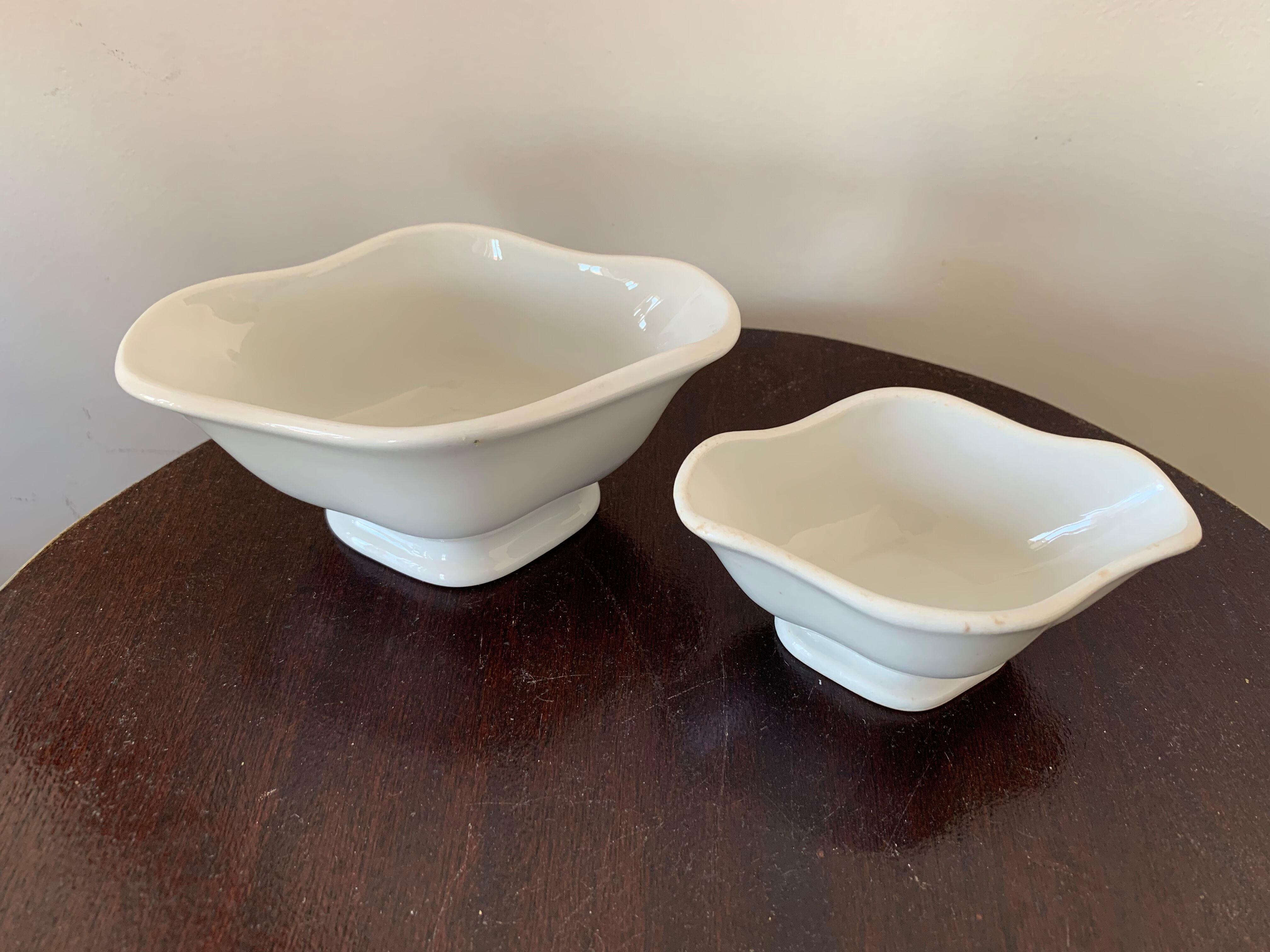 Set of 2 small cream jars