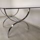 Vintage chrome glass desk