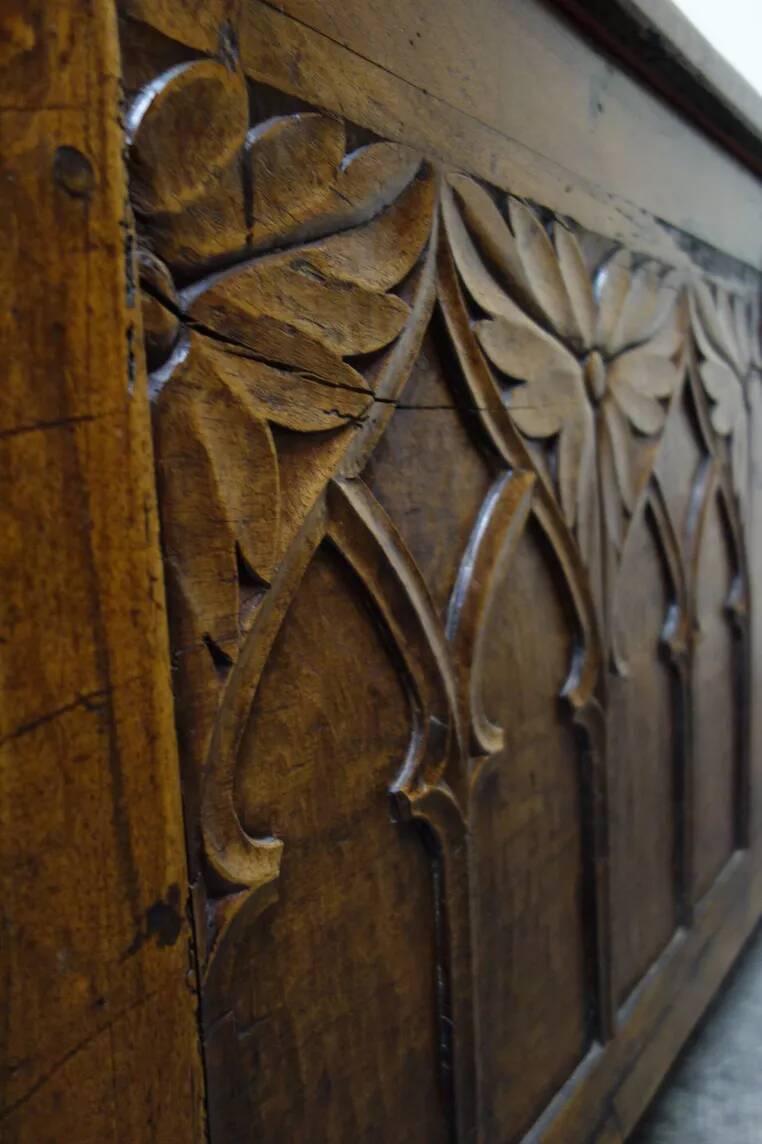 Rustic Neo-Gothic Chest, Mid-18th Century