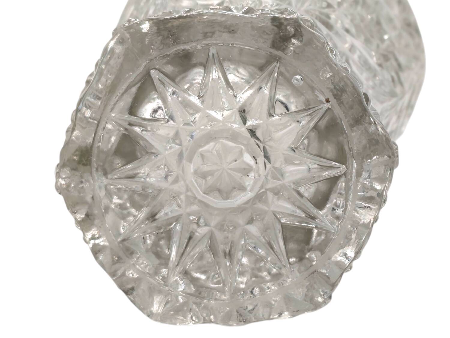 Vintage Molded Glass Vase - Exquisite Floral and Botanical Motifs