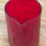 Red glass pitcher