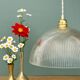 Striped glass pendant light